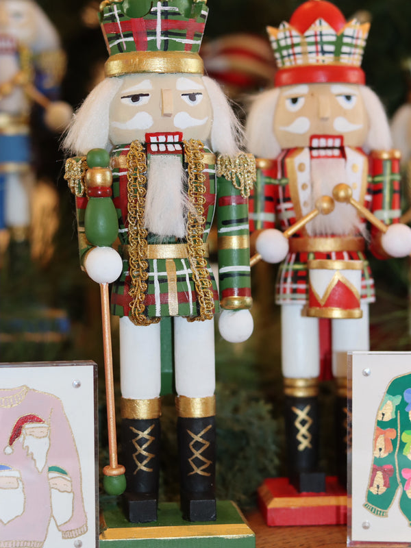 Handpainted Plaid Nutcrackers
