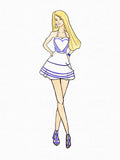 Barbie Print Blue Dress