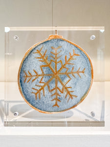 Snowflake Watercolor Ornament