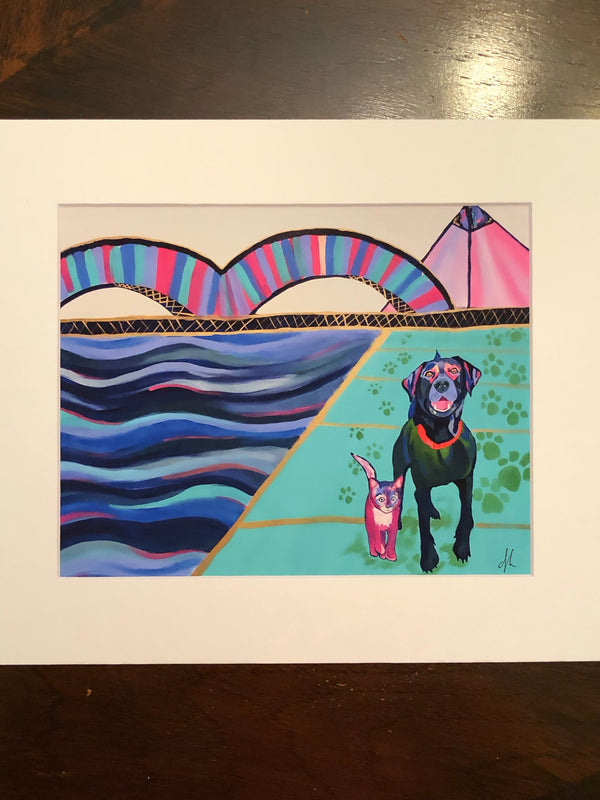Walking in Memphis with Finn print