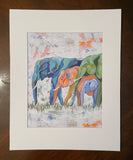 Elephant Family Print