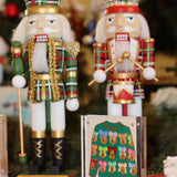 Handpainted Plaid Nutcrackers