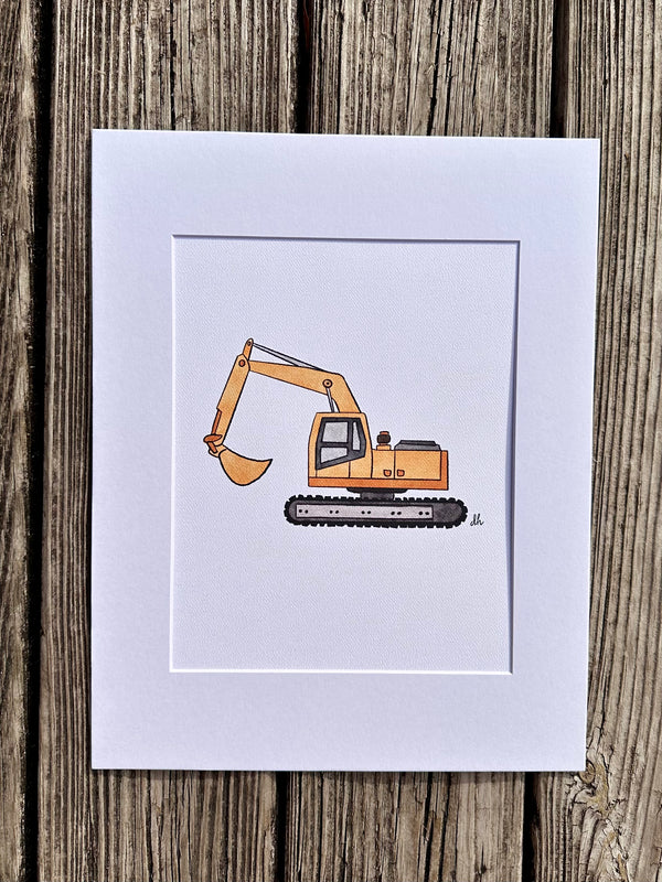 Excavator Print