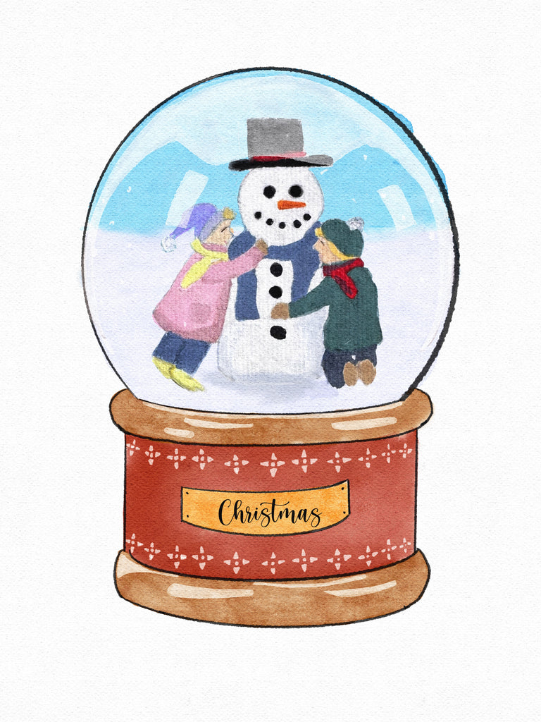 Framed Christmas Snowglobe Prints