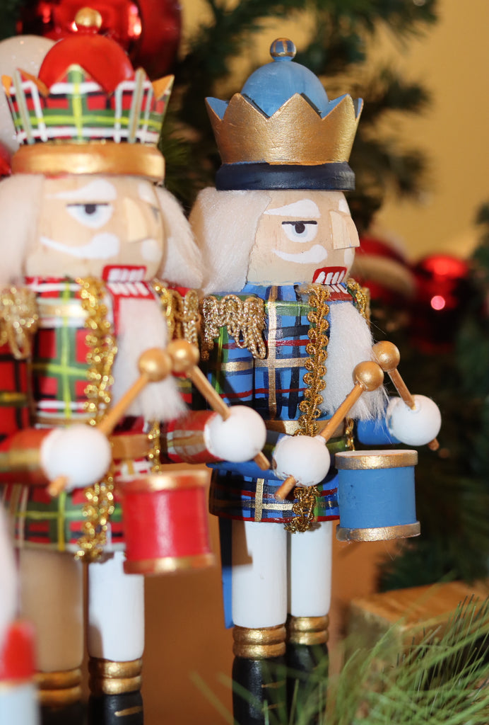 Handpainted Plaid Nutcrackers
