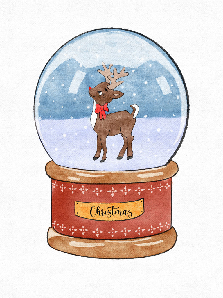 Framed Christmas Snowglobe Prints