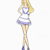 Barbie Print Blue Dress