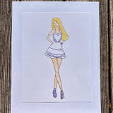 Barbie Print Blue Dress