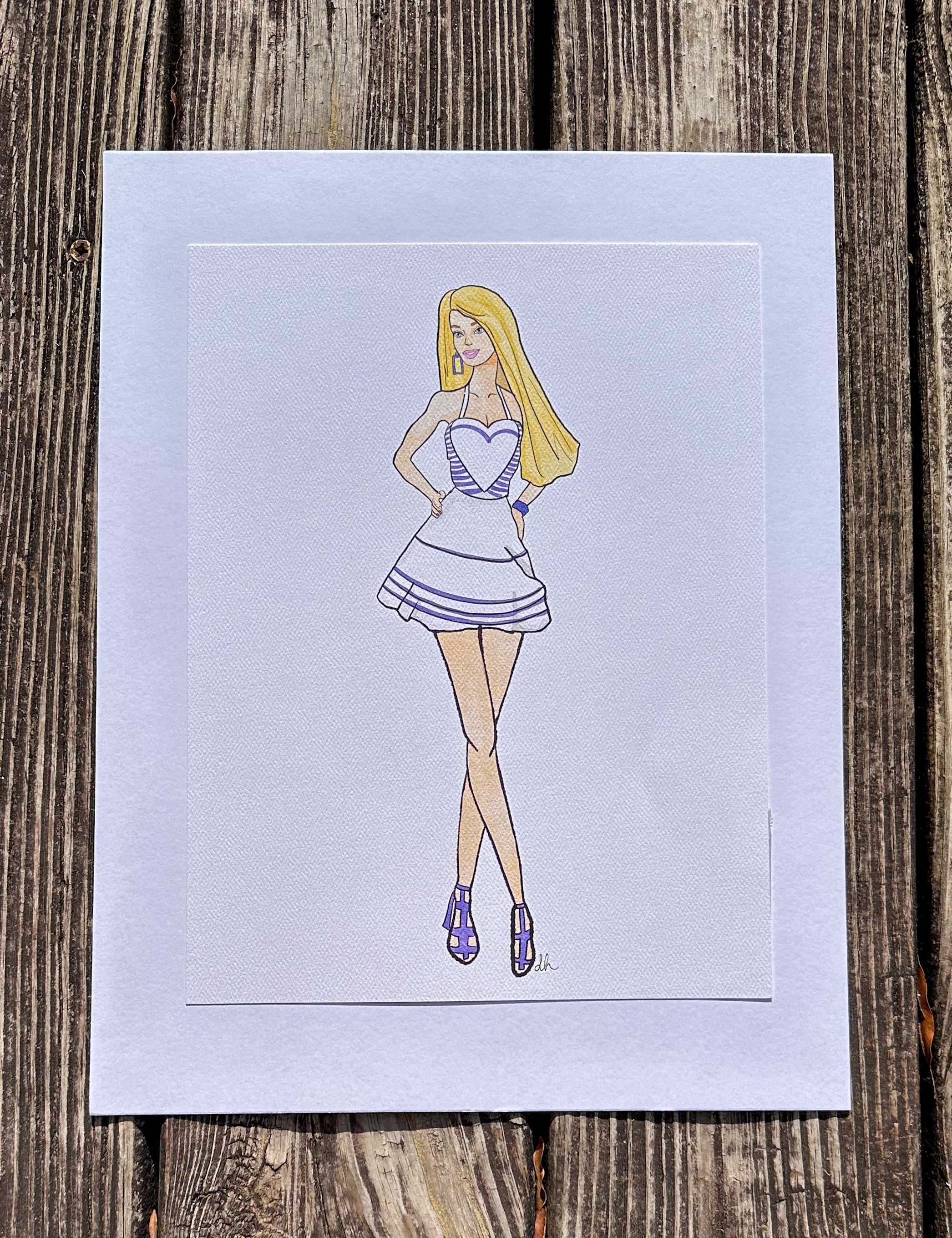 Barbie Print Blue Dress
