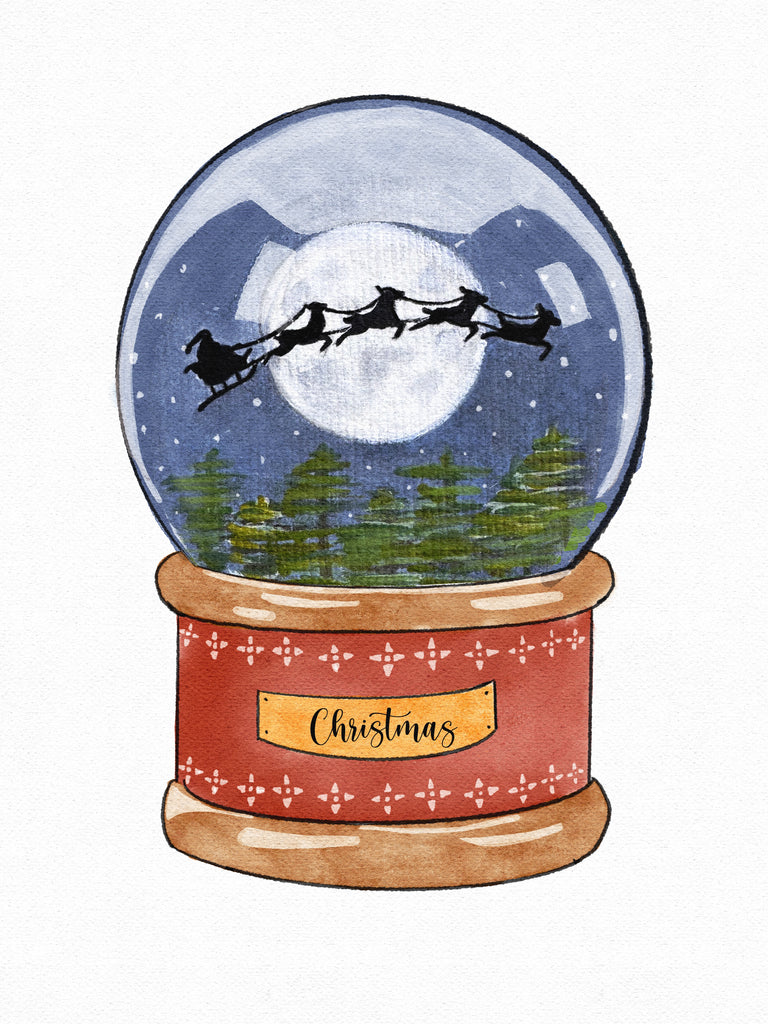 Framed Christmas Snowglobe Prints