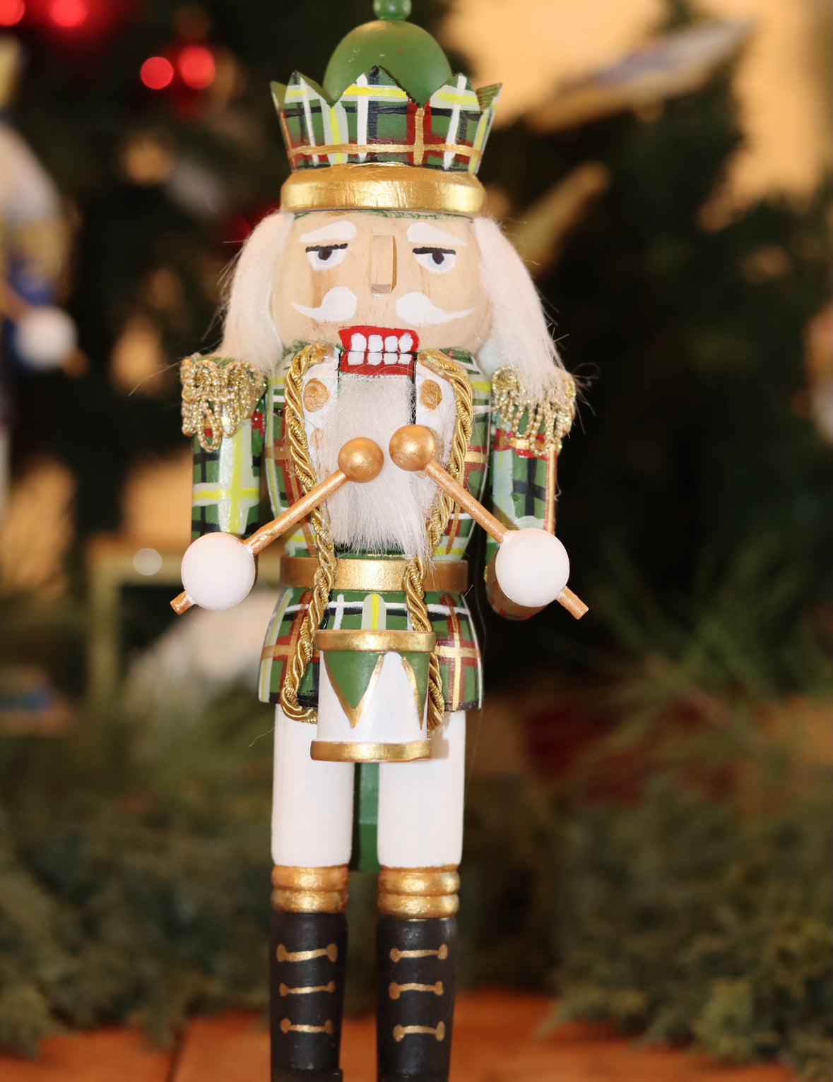 Handpainted Plaid Nutcrackers