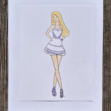 Barbie Print Blue Dress