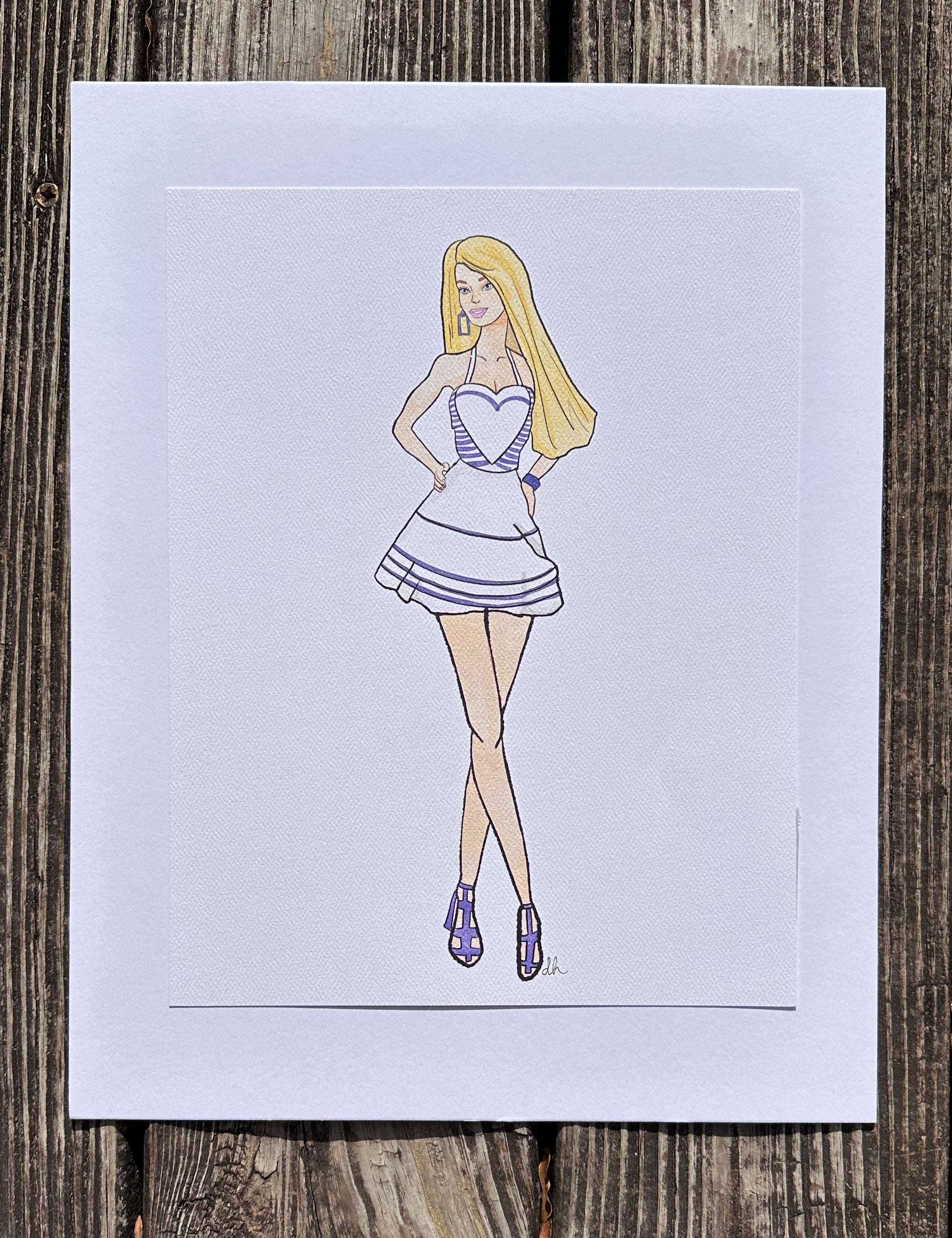 Barbie Print Blue Dress