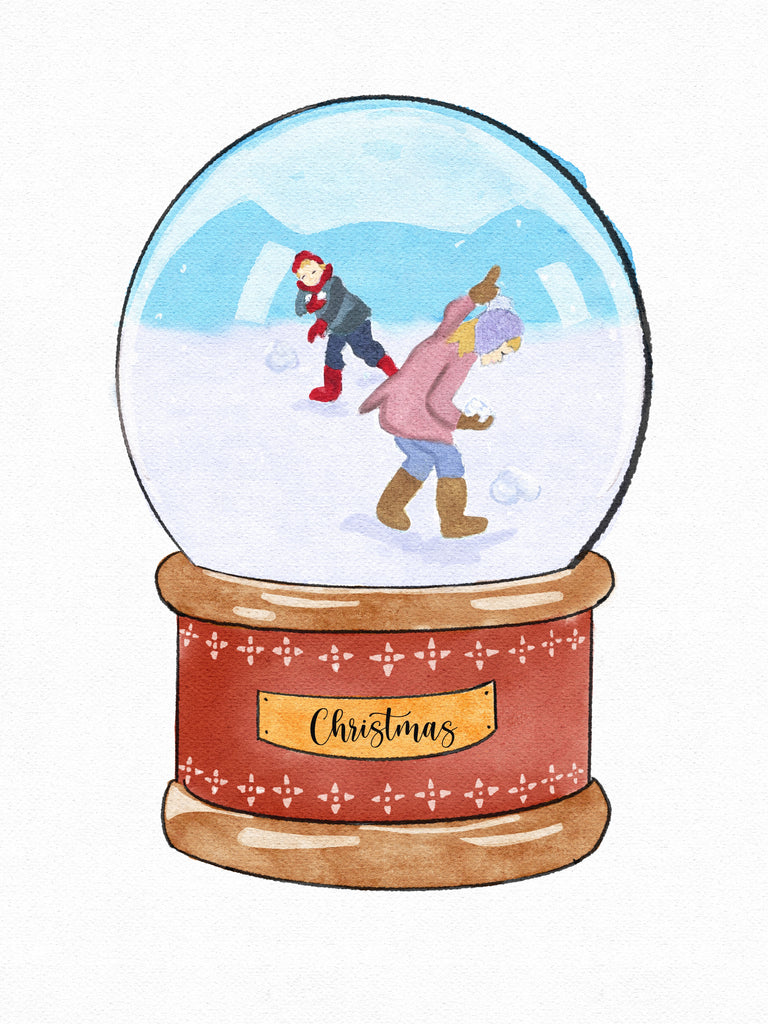 Framed Christmas Snowglobe Prints