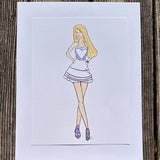 Barbie Print Blue Dress