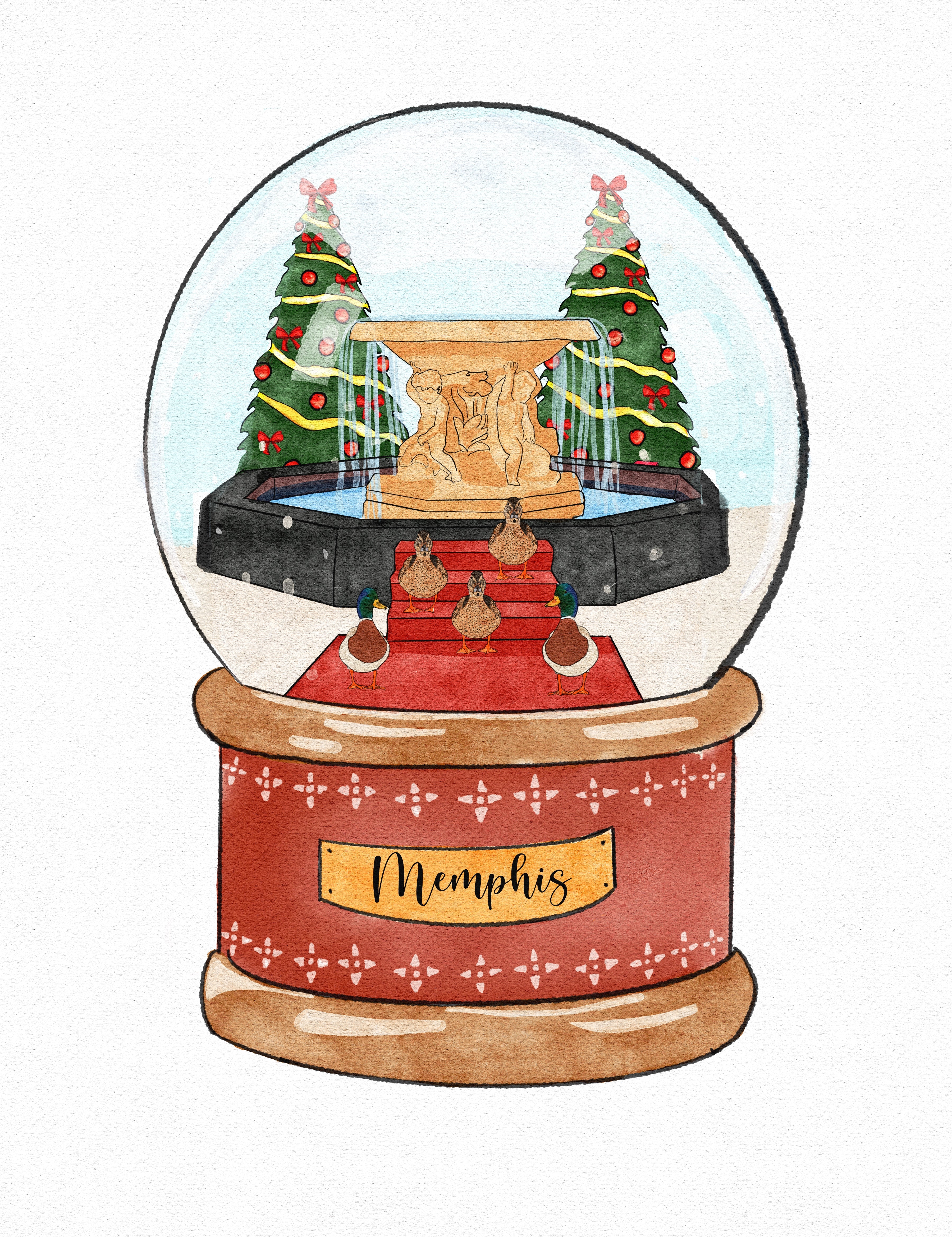 Framed Memphis Snowglobe Prints