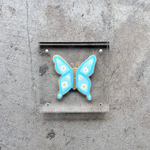 Mini Acrylic Butterfly Blue Circles