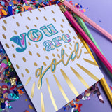 You are Gold Stationery Set