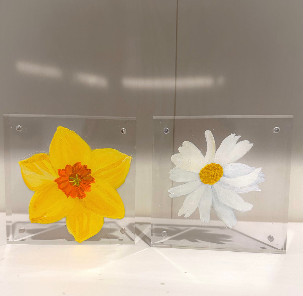 Mini Daffodil Acrylic Painting